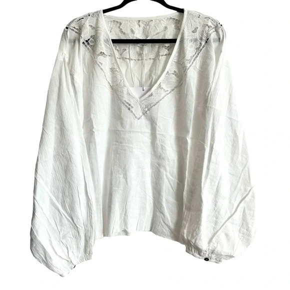 One Teaspoon NWT Devil’s Ladder Hand Cut Shirt in white SMALL - Picture 4 of 8